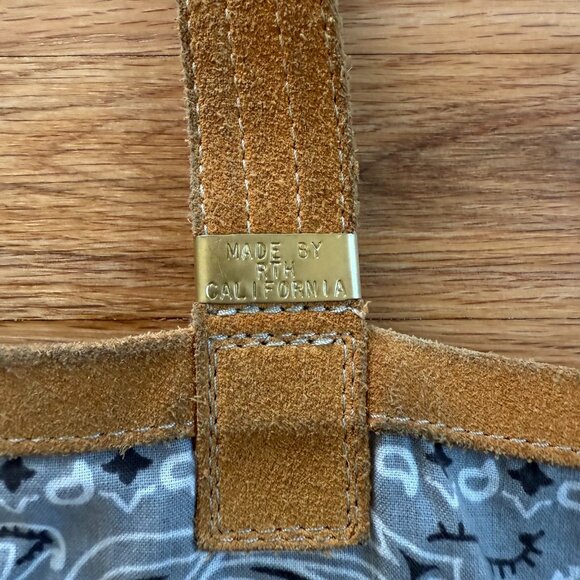 RTH Simple Tote Leather Trim Classic Bandana - Picture 7 of 10